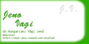 jeno vagi business card